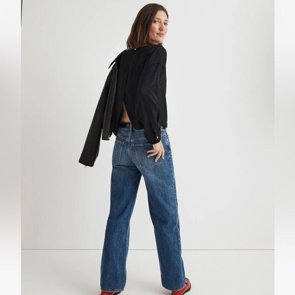 NWT Madewell Relaxed Tulip-Back Top - Picture 1 of 9